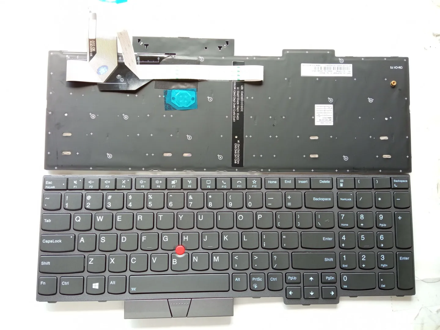 Picture of Laptop US keyboard forNew Replacement Keyboard Laptop For IBM T15/P15S GEN2 Grey FRAME BLACK With Point Backlit (OEM) US US Layout